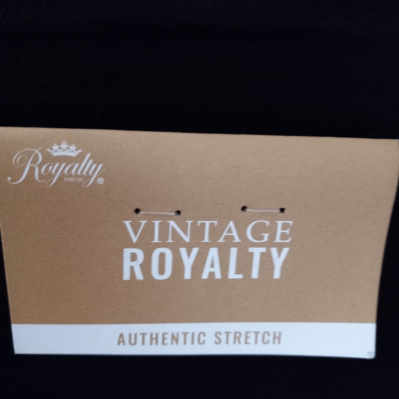 Vintage Royalty12 32x27 High Rise Button Fly Raw Hem Straight Jeans Black - Picture 13 of 14